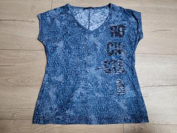 TRAMONTANA blauw shirt met opdruk maat M ~ TH0065 beschikbaar voor biedingen