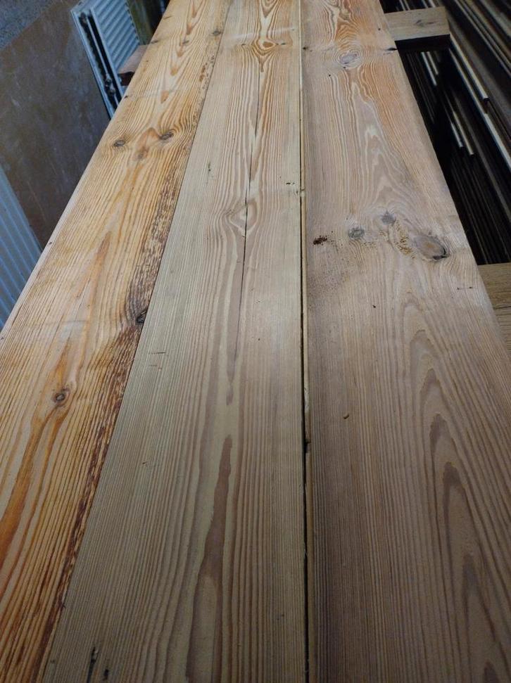 50 m2 oude grenen cafe vloer niet gelijmd gelegen, Huis en Inrichting, Stoffering | Vloerbedekking, Gebruikt, Parket, 75 m² of meer