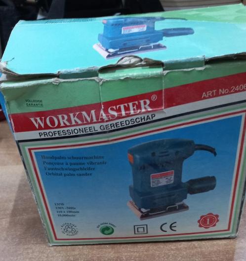 vlakschuurmachine in doos van Workmaster, Doe-het-zelf en Verbouw, Gereedschap | Schuurmachines, Gebruikt, Vlakschuurmachine, Minder dan 600 watt