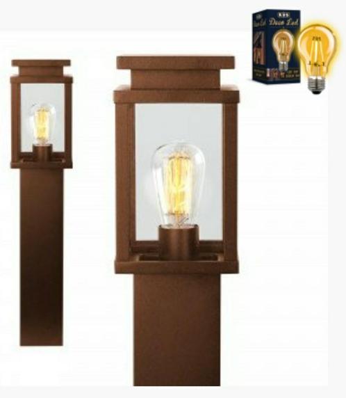 Cortenstaal buitenverlichting: 2 staande & 2 wand. Z.G.A.N., Tuin en Terras, Buitenverlichting, Zo goed als nieuw, Overige typen