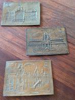 3 Koperen platen latoen, Antiek en Kunst, Ophalen, Koper