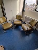 3 Buffel Lederen Fauteuils - Mooi Design!, Huis en Inrichting, Fauteuils, Ophalen, Gebruikt, 50 tot 75 cm, Leer