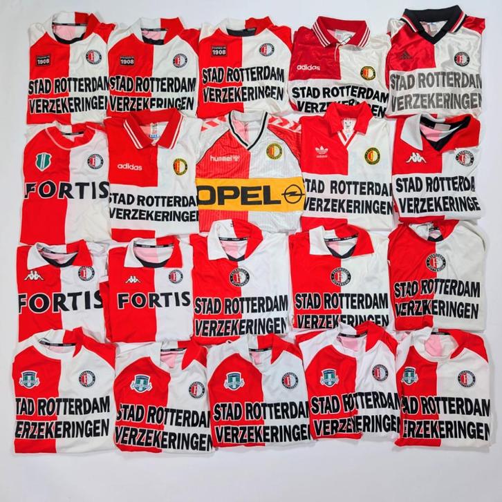 Originele Feyenoord voetbal shirts jaren 80 90 en 2000, Sport en Fitness, Voetbal, Zo goed als nieuw, Shirt, Maat XL, Verzenden
