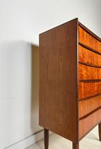 Vintage Deense Ladekast Dressoir Dresser Teak Jaren 60, Huis en Inrichting, Kasten | Ladekasten, 50 tot 100 cm, 5 laden of meer