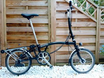 Zgan! Brompton vouwfiets met hoog stuur en naafdynamo! beschikbaar voor biedingen