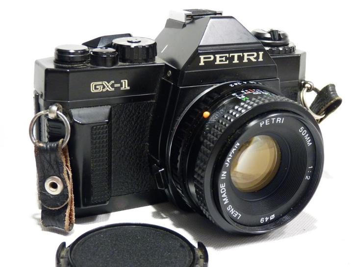 Petri GX-1, Petri 2.0/50mm lens (M42) , black, 1980, Audio, Tv en Foto, Fotocamera's Analoog, Zo goed als nieuw, Spiegelreflex