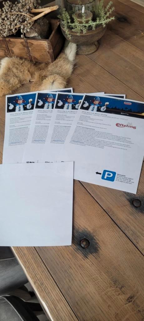 4 tickets winterefteling 17-01-2026, incl. parkeerticket, Tickets en Kaartjes, Recreatie | Pretparken en Attractieparken, Drie personen of meer