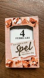 Spel over geboortedag 4 februari, Ophalen of Verzenden, Zo goed als nieuw