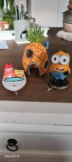 Leuke beeldjes: Spongebob, Minion, Ananas huis, Ophalen of Verzenden, Gebruikt, Dier