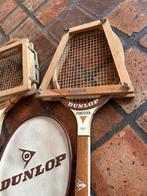2 antieke tennisrackets en 1 hoes Dunlop, Ophalen, Racket, Dunlop