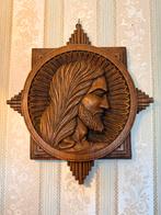 Houten Jezus Christus Wanddecoratie, Antiek en Kunst, Ophalen of Verzenden