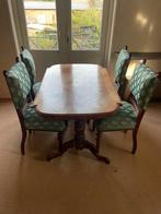 Vintage eetkamer tafel met stoelen antiek, Huis en Inrichting, Complete eetkamers, Ophalen of Verzenden, Gebruikt, 4 tot 6 stoelen