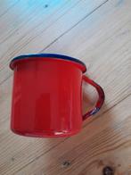 Nieuwe emaille mok beker rood blauw, Ophalen of Verzenden, Nieuw