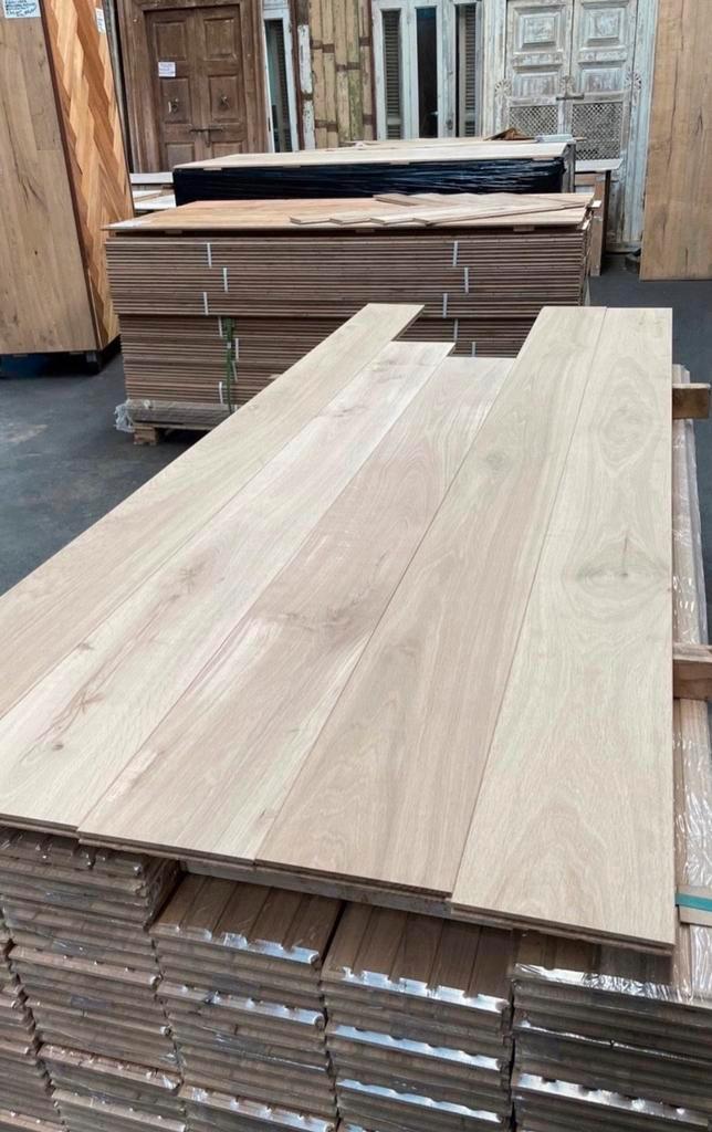 Topkwaliteit Massief eiken vloerdelen frans eiken massief, Huis en Inrichting, Stoffering | Vloerbedekking, Nieuw, Parket, 75 m² of meer