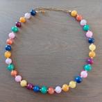 Prachtige ketting met gekleurde Jadekralen., Ophalen of Verzenden, Nieuw, Overige kleuren, Steen of Mineraal