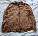 Blouse 100% viscose maat L (?), komt uit Italie, Bruin, Maat 42/44 (L), Ophalen of Verzenden, Olger
