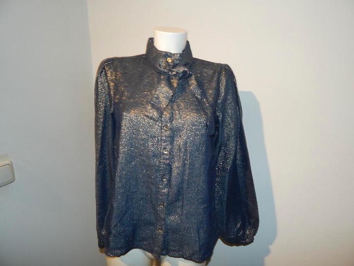 Studio Anneloes blouse gouden lurex draad strik hals Nieuwsm, Kleding | Dames, Blouses en Tunieken, Nieuw, Maat 36 (S), Blauw