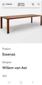 Design Eettafel - Notenhout, Huis en Inrichting, Tafels | Eettafels, Ophalen, 100 tot 150 cm, Design, Zo goed als nieuw