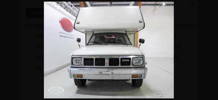 Isuzu camper benzine lpg 1986, Auto's, Oldtimers, Particulier, Isuzu, LPG, Overige carrosserieën, Handgeschakeld, Wit, Stof, Achterwielaandrijving