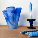 Zakdoekvaas / servetvaas blauw Aida, Huis en Inrichting, Woonaccessoires | Vazen, Minder dan 50 cm, Glas, Blauw, Gebruikt