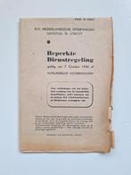 Oud NS Spoorboekje/Beperkte Dienstregeling 7 october 1946, Verzamelen, Spoorwegen en Tramwegen, Boek of Tijdschrift, Gebruikt