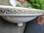 Kleine wastafel, groot fonteintje prachtig goudkleurig decor, Antiek en Kunst, Ophalen
