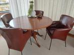 Mooie ronde kersen houten eettafel, Huis en Inrichting, Complete eetkamers, Ophalen, Gebruikt, 4 tot 6 stoelen
