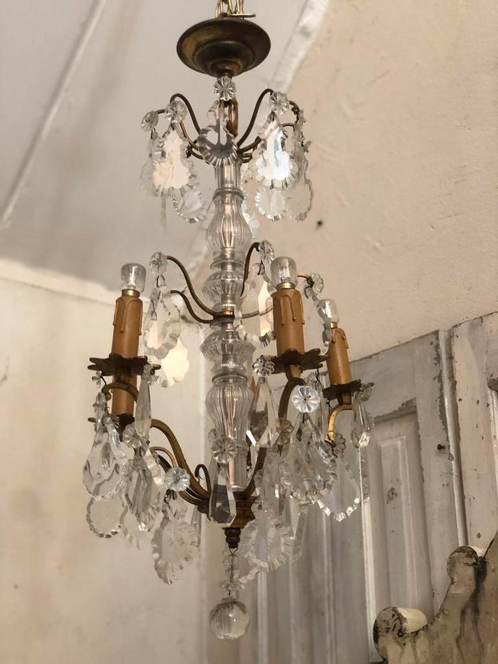 Antiek franse 19e eeuwse kroonluchter, Antiek en Kunst, Antiek | Lampen, Ophalen