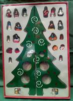 Vintage houten boom met hangers kerst, Ophalen of Verzenden, Nieuw