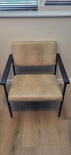 2x Fauteuil met krokodillenleer-look, Chique, neutraal, Metaal, Minder dan 75 cm, Ophalen of Verzenden