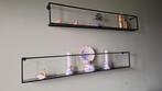 2 zwarte Woood wandrekken, Huis en Inrichting, Woonaccessoires | Wandplanken en Boekenplanken, Ophalen