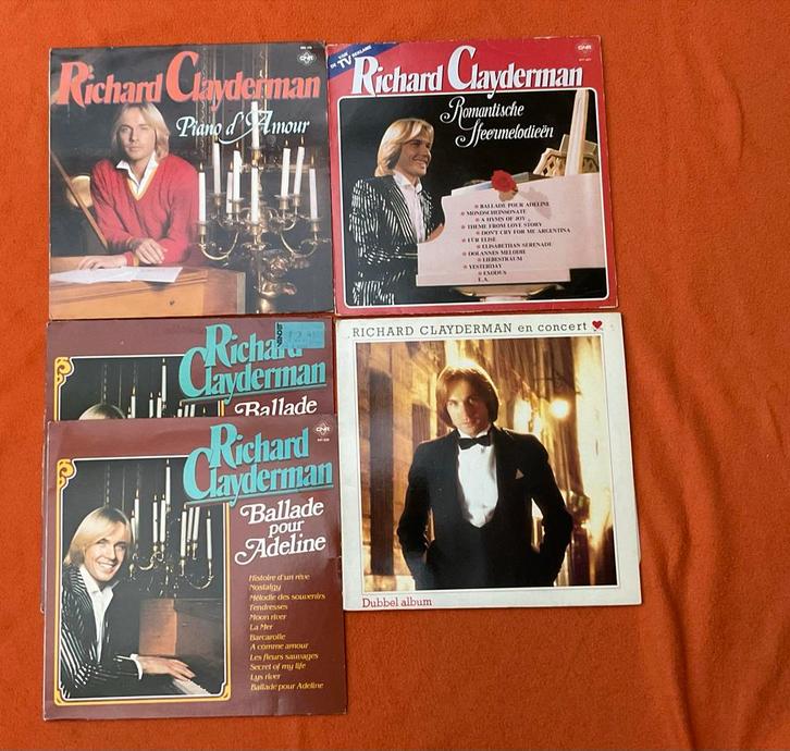 LP Richard Clayderman LP Collectie - 4 Albums, Cd's en Dvd's, Vinyl | Overige Vinyl, Gebruikt, 12 inch, Ophalen