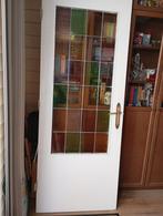 Glas in lood binnendeur, Doe-het-zelf en Verbouw, Deuren en Horren, Ophalen, 80 tot 100 cm, Binnendeur, Glas