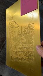 Anton Pieck koperen printplaat “de Werf”, Ophalen of Verzenden, Zo goed als nieuw, Overige soorten