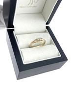 Antiek Gouden Bandring ca 0.10 ct Briljant Geslepen Diamant, -, -, Ophalen of Verzenden, Zo goed als nieuw