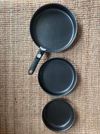 Pannenset met afneembare handgreep, Ophalen of Verzenden, Zo goed als nieuw, Koekenpan of Braadpan