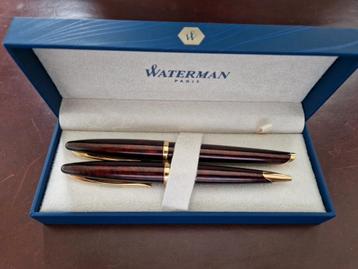 Waterman Carène Marine Amber balpen en vulpen 18 kt beschikbaar voor biedingen