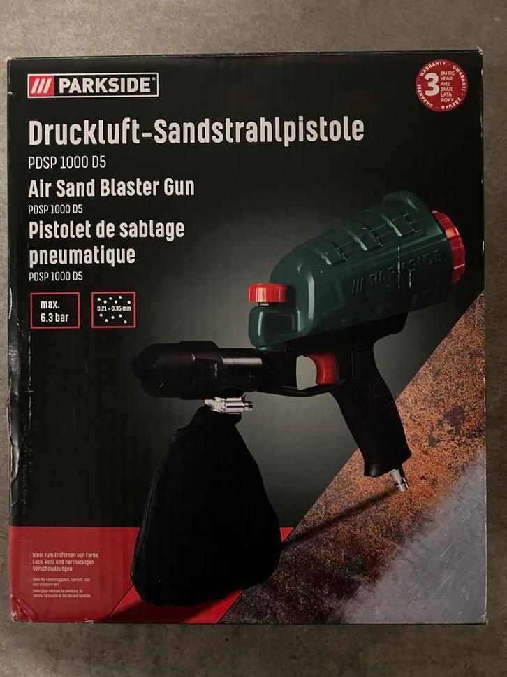 / Zandstraalpistool PDSP 1000 D5 nieuw !, Doe-het-zelf en Verbouw, Compressors, Nieuw, Minder dan 6 bar, Minder dan 25 liter, Minder dan 200 liter/min