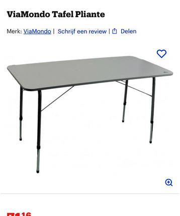 Groot campeer tafel, van het merk Via Mondo, nieuw beschikbaar voor biedingen
