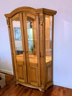 Gratis vitrinekast — massief hout met glasplanken, Huis en Inrichting, Ophalen, 200 cm of meer, 25 tot 50 cm, Gebruikt
