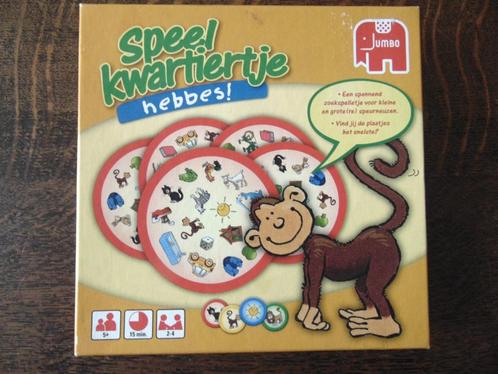 Speelkwartiertje Hebbes Spel van Jumbo, Hobby en Vrije tijd, Gezelschapsspellen | Bordspellen, Zo goed als nieuw, Een of twee spelers