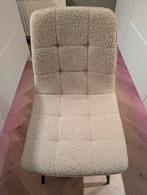 Eetkamerstoelen Mimosa, zandkleurig, teddy stof., Huis en Inrichting, Stoelen, Ophalen, Gebruikt, Overige kleuren, Vier