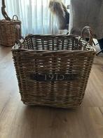 Rieten mand op wielen, Huis en Inrichting, Ophalen, Zo goed als nieuw, Rechthoekig, Riet