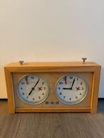 Vintage Schaakklok – Garde – Mechanische dubbele klok, Ophalen of Verzenden, Zo goed als nieuw, Wandklok