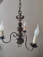 Kroonluchter met kaarslampjes, Huis en Inrichting, Lampen | Hanglampen, Ophalen, Gebruikt, Metaal, Klassiek