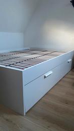 Ikea 2 persoonsbed met lades 140x200, Huis en Inrichting, Slaapkamer | Bedden, Gebruikt, 140 cm, Wit, Hout