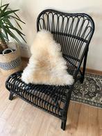 Zwarte rotan stoel, Huis en Inrichting, Fauteuils, Ophalen, Zo goed als nieuw, 75 tot 100 cm