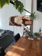 Dames slippers leer - Lazamani maat 39 crème met bloem, Ophalen, Beige, Lazamani, Zo goed als nieuw