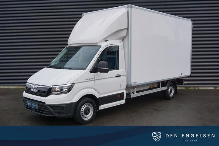 MAN TGE 3.180 Automaat Bakwagen EL Apple Carplay Cruise Cont, Auto's, Bestelauto's, Bedrijf, Te koop, ABS, Achteruitrijcamera