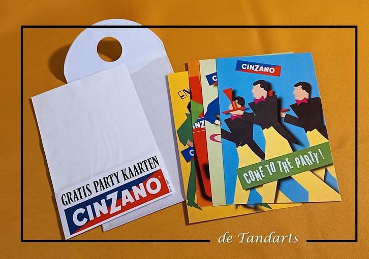 CINZANO PARTY KAARTEN, Verzamelen, Merken en Reclamevoorwerpen, Overige typen, Ophalen of Verzenden